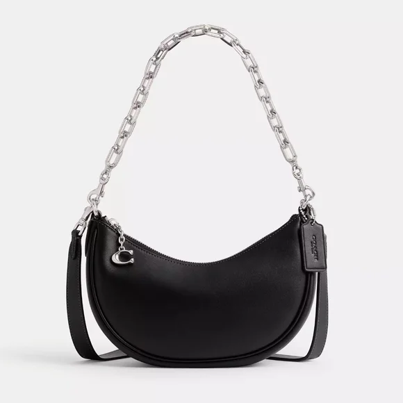 Black Leather Women's Bag - Picture 3 of 11